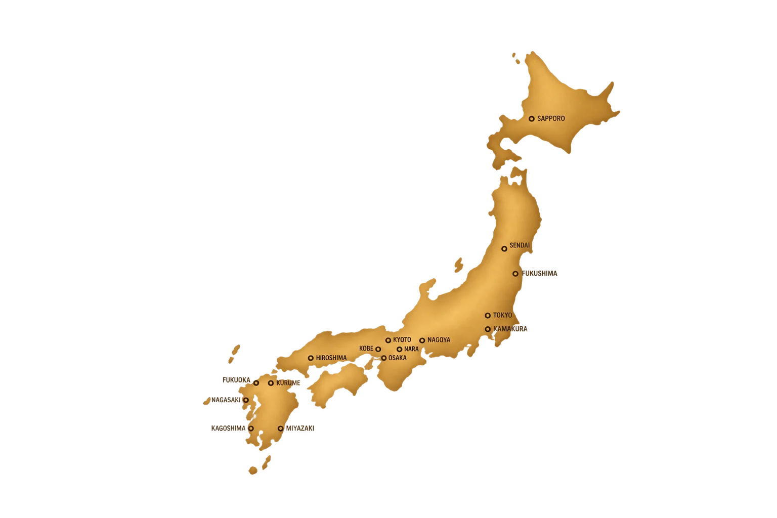 Mapa trasy Japonia Kosmos Październik